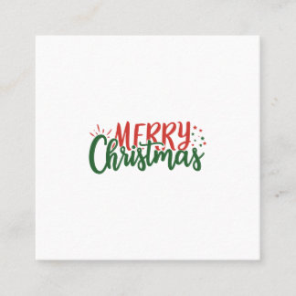 Merry Christmas Square Business Card