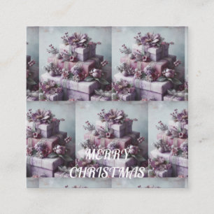 Merry Christmas Square Business Card