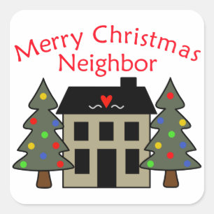 Merry Christmas Square Sticker