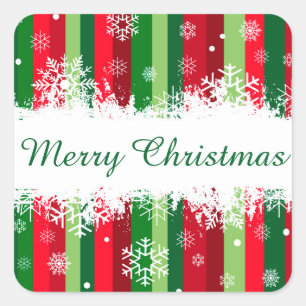 Merry Christmas Square Sticker