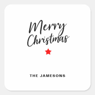 Merry Christmas Square Sticker