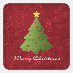 Merry Christmas Square Sticker