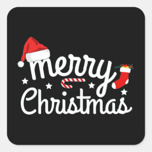Merry Christmas Square Sticker