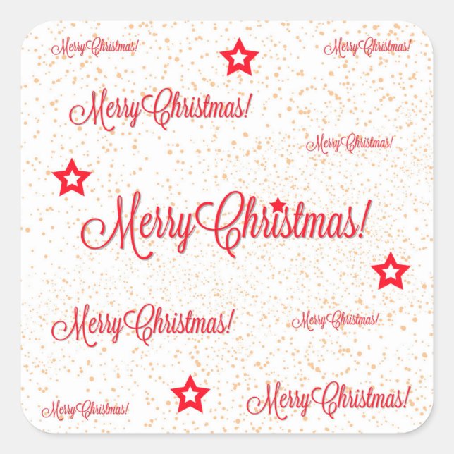 Merry Christmas! Square Sticker (Front)