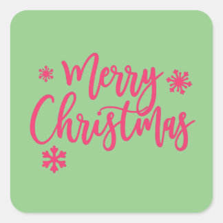 Merry Christmas Square Sticker