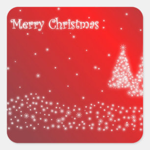 Merry Christmas Square Sticker