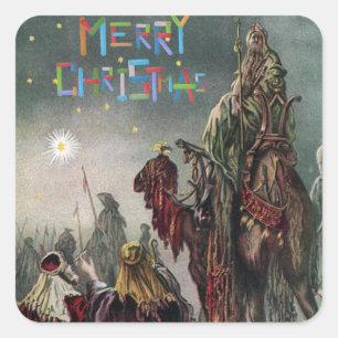 Merry Christmas Square Sticker