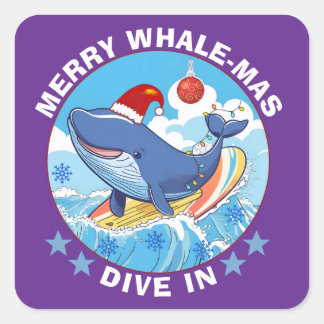 Merry Christmas Square Sticker