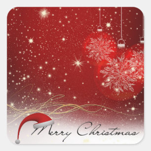 Merry Christmas Square Sticker