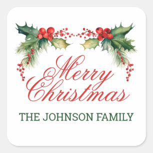 Merry Christmas  Square Sticker