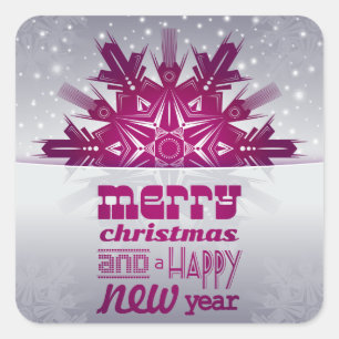 Merry Christmas Square Sticker