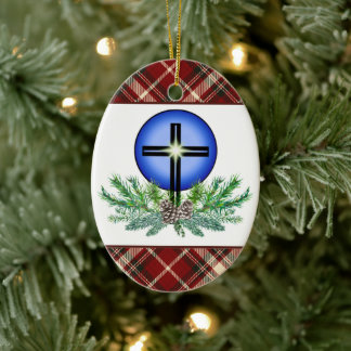 Merry Christmas St. Luke Lutheran Church Ceramic Tree Decoration