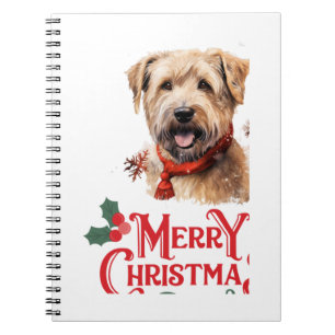 Merry Christmas Staffordshire Bull Terrier Notebook