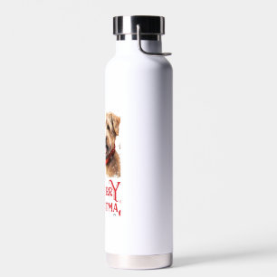 Merry Christmas Staffordshire Bull Terrier Water Bottle