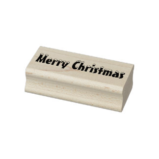 Merry Christmas Stamp, Christmas Rubber Stamp