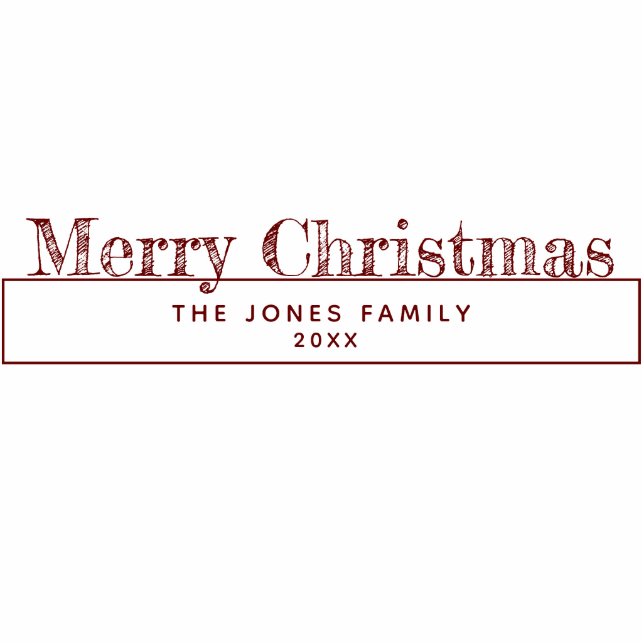 Merry Christmas Stand Up Ornament Standing Photo Sculpture (Front)