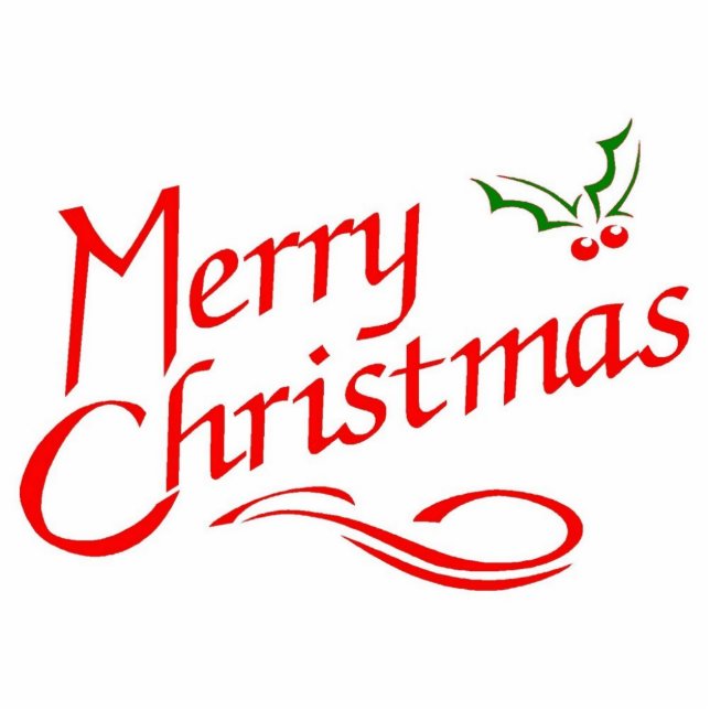 Merry Christmas Standing Photo Sculpture (Front)