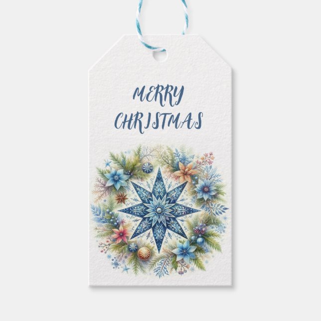 MERRY CHRISTMAS STAR GIFT TAGS (Front)