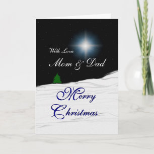 Merry Christmas Star Holiday Card