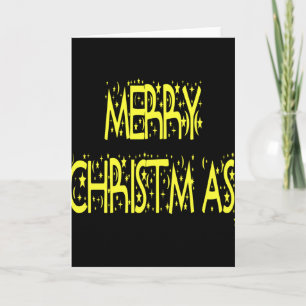 Merry Christmas Starry Night Font Girls Boys T Shi Card