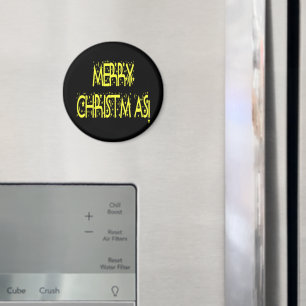Merry Christmas Starry Night Font Magnet
