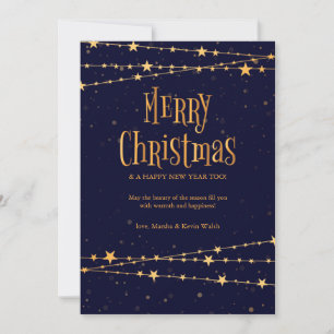 Merry Christmas Stars Greeting Card