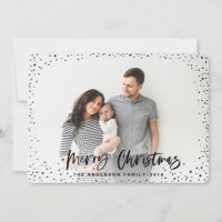 Merry Christmas stars photo holiday card