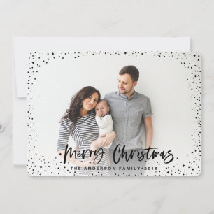 Merry Christmas stars photo holiday card