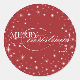 Merry Christmas - Stars - Sticker, Seal