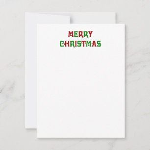 Merry Christmas Stationery Invitation