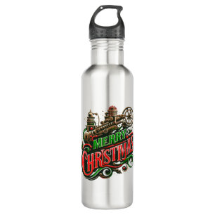 Merry Christmas steampunk 710 Ml Water Bottle