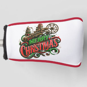 Merry Christmas steampunk Golf Head Cover