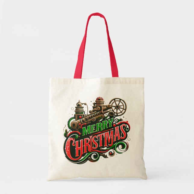 Merry Christmas steampunk Tote Bag (Front)