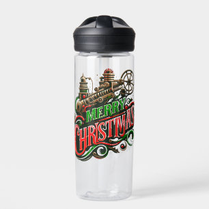 Merry Christmas steampunk Water Bottle
