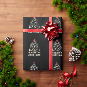 Merry Christmas Stethoscope Tree Nurse Doctor Xmas Wrapping Paper