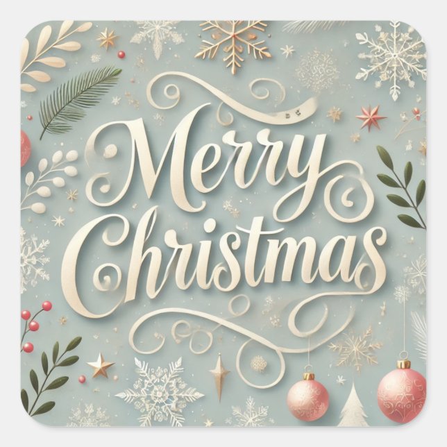 Merry Christmas Sticker (Front)