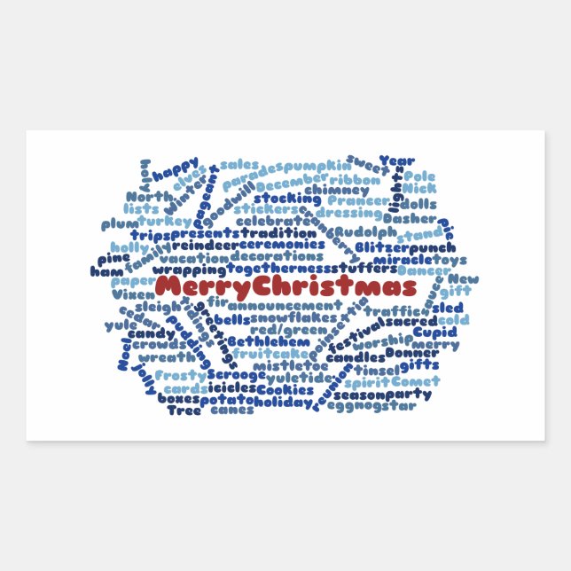 Merry Christmas Sticker (Front)