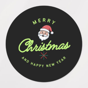 Merry Christmas' sticker and label