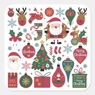 Merry Christmas Sticker Pack for Gift, & cards 