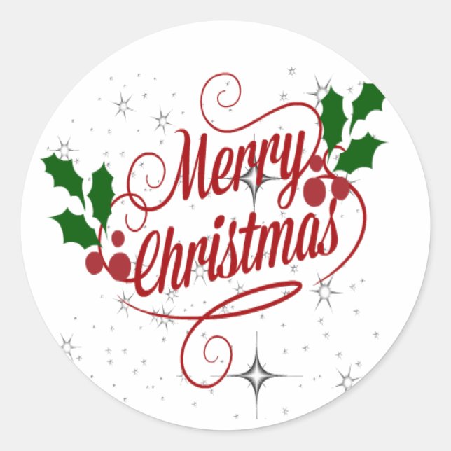 Merry Christmas Sticker Sheet (Front)