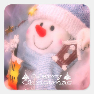 Merry Christmas Sticker:The Snowman(Type-2 Square Sticker