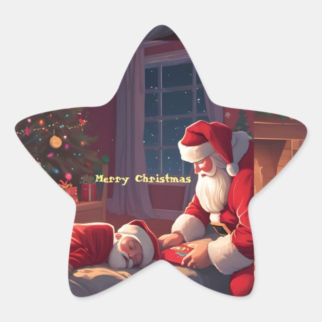 Merry Christmas Sticker unique design (Front)