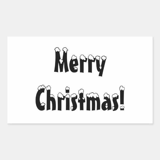 Merry Christmas stickers, Christmas, family Rectangular Sticker (Front)