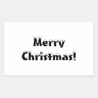 Merry Christmas stickers, Christmas, family Rectangular Sticker