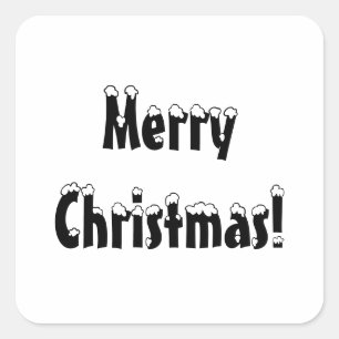 Merry Christmas Stickers, Christmas Labels