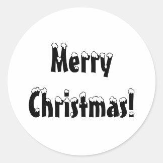 Merry Christmas Stickers, Round Labels, Christmas  Classic Round Sticker