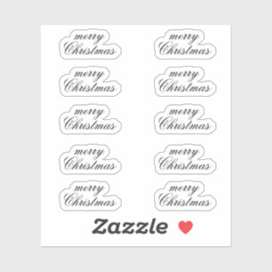 Merry Christmas Stickers Ten Count Sheet Set Pack