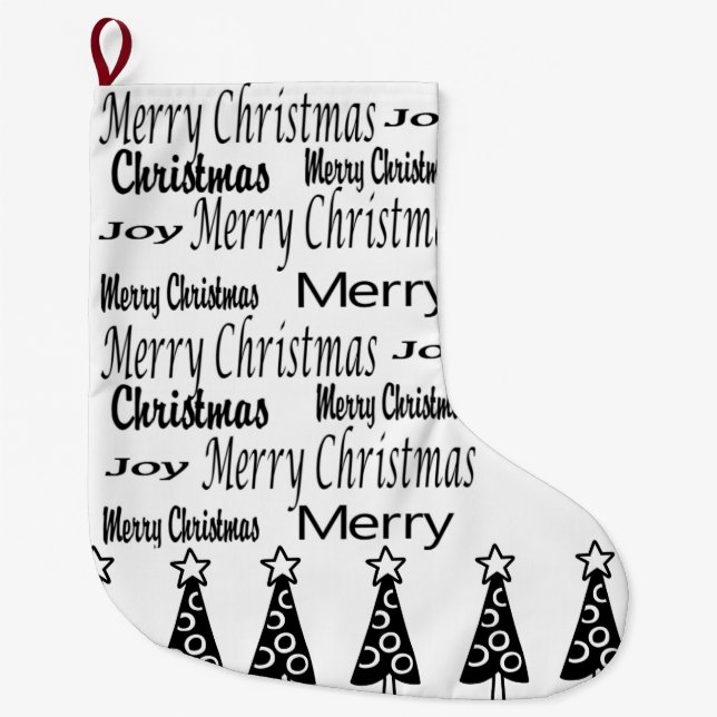 Merry Christmas Stocking,  Large Christmas Stocking (Front)