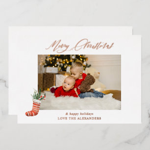 Merry Christmas & Stocking Photo - WH