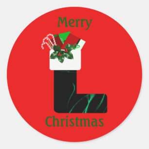 Merry Christmas Stocking Sticker